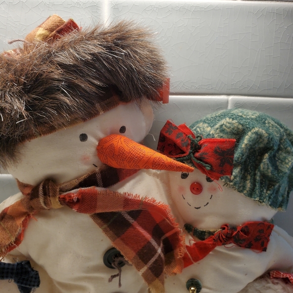 Snowman Christmas Decoration, handmade, signed on back, 1999 - Picture 3 of 9